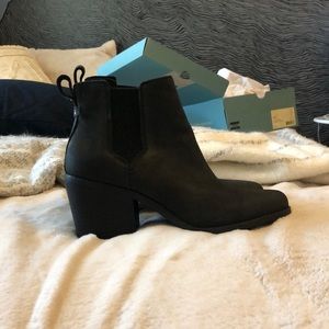 Black TOMS booties